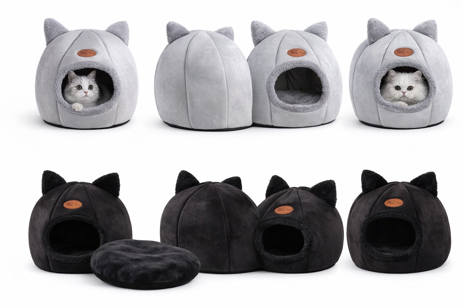 Cozy Cat Cave Bed - Soft & Stylisht Pet Hideway.