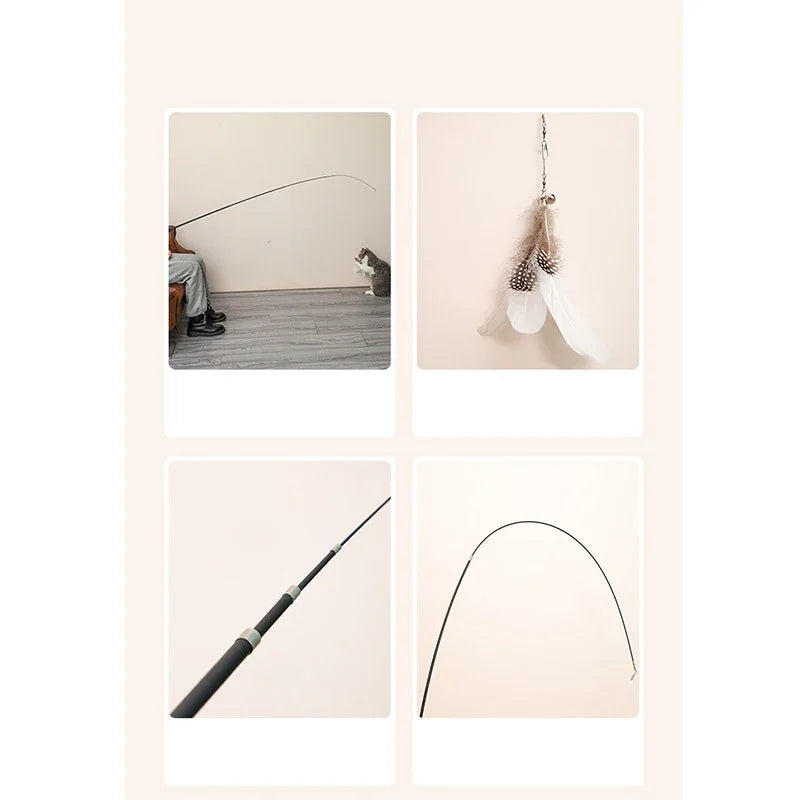 Feather Chase Wand – Interactive Cat Teaser Toy
