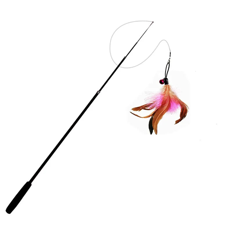 Feather Chase Wand – Interactive Cat Teaser Toy