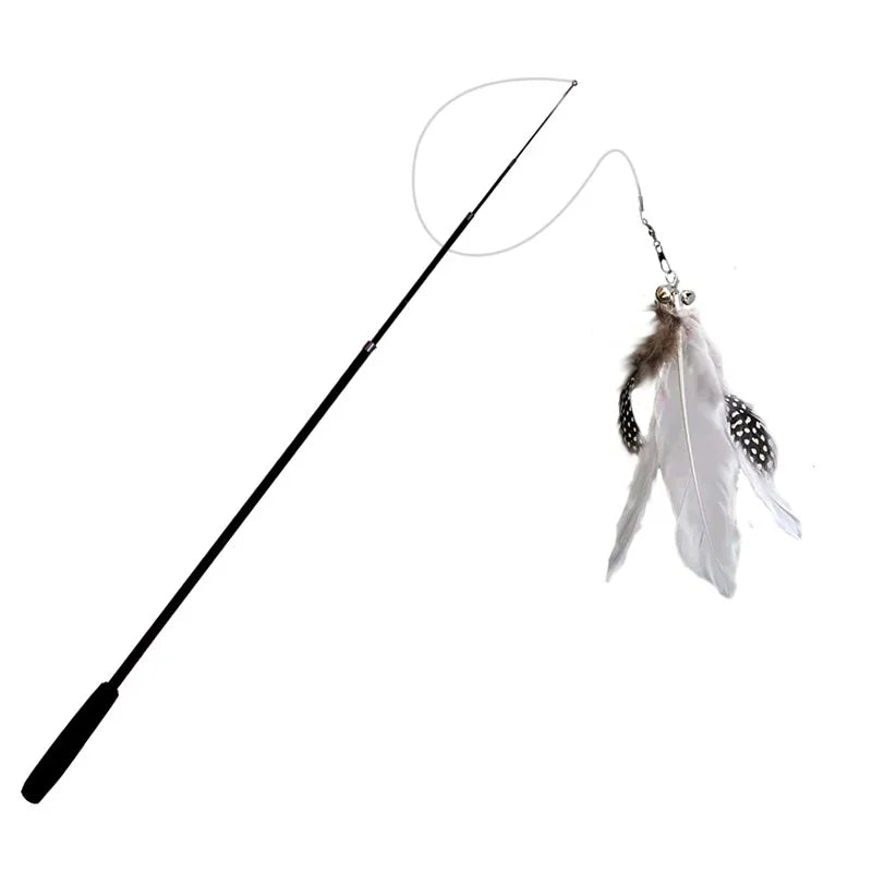 Feather Chase Wand – Interactive Cat Teaser Toy
