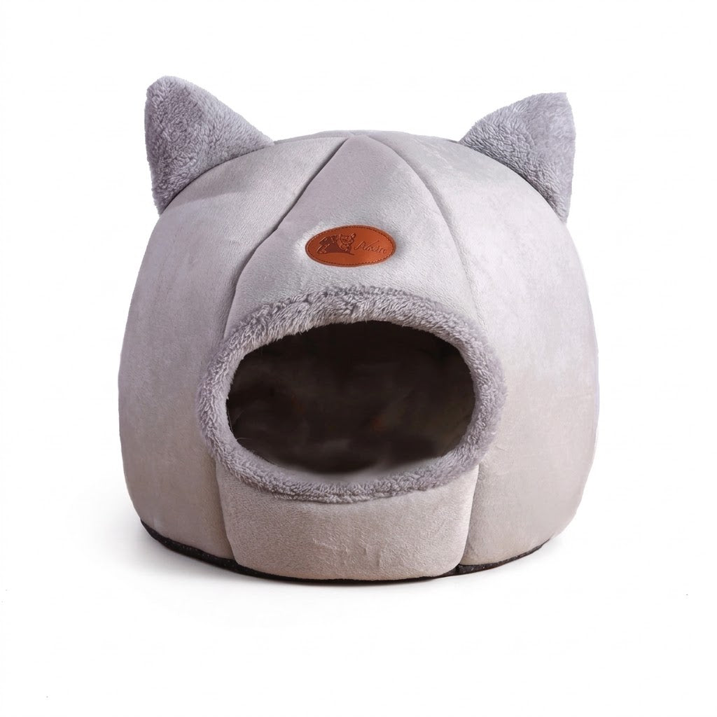 Cozy Cat Cave Bed - Soft & Stylisht Pet Hideway.